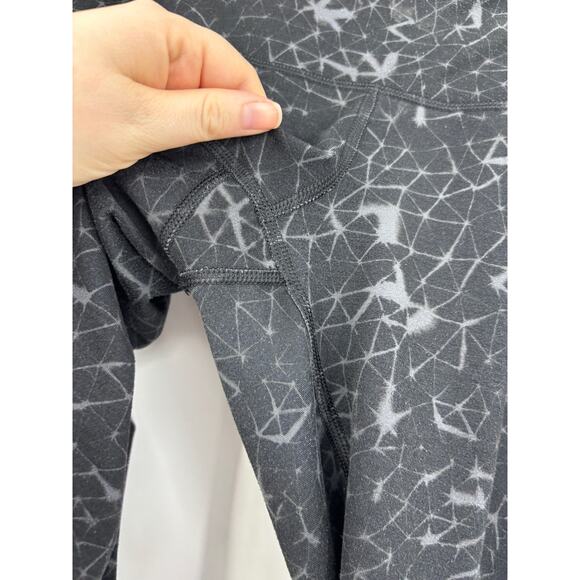 Lululemon Leggings Womens 8 Wunder Under Crop II Star Crushed Coal Black - Picture 3 of 5